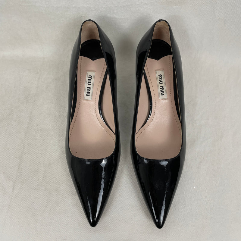 Miu Miu Glitter Bottom Kitten Heel