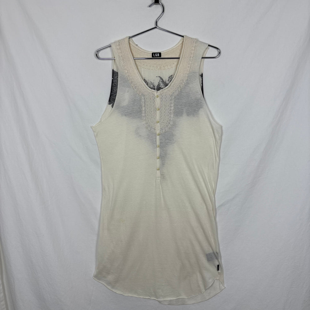 Le Grande Bleu (L.G.B.) Eagle Graphic Bohemian Tank Dress