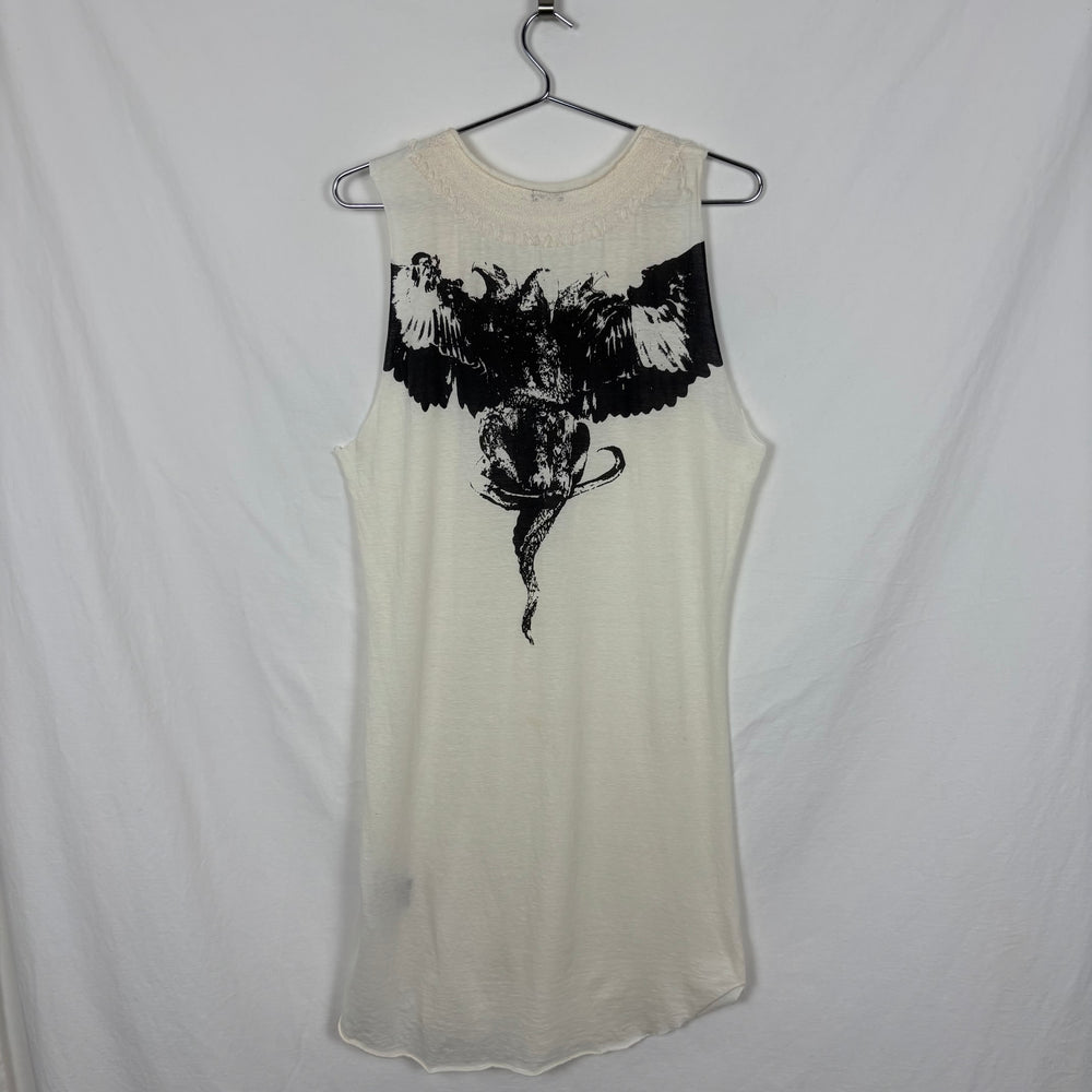 Le Grande Bleu (L.G.B.) Eagle Graphic Bohemian Tank Dress