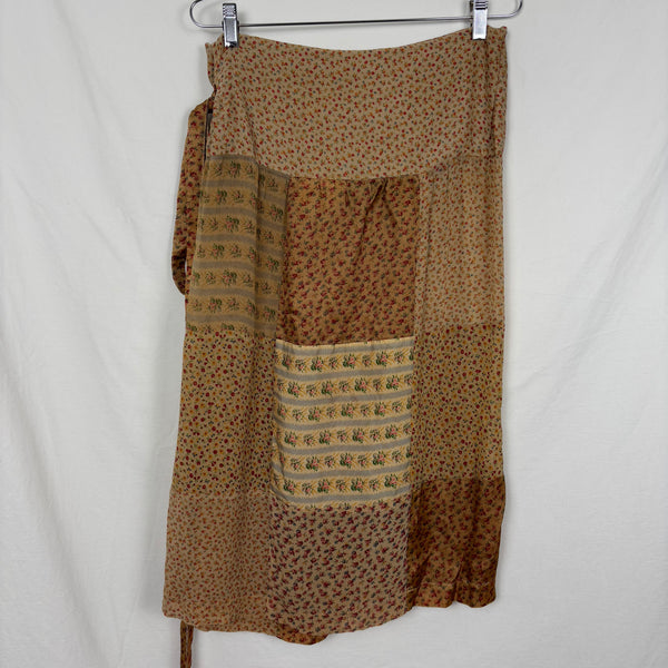 SS05 Comme des Garçons Floral Patchwork Wrap Skirt