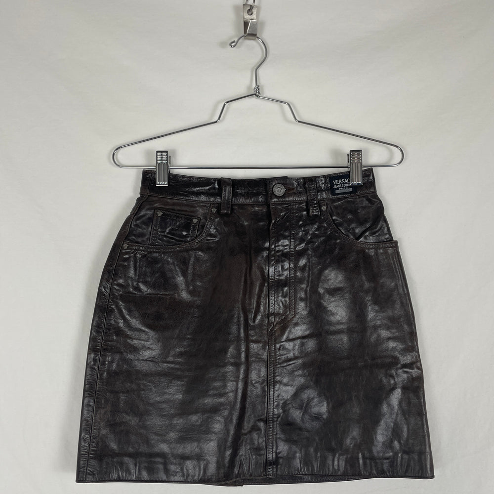 Versace Jeans Leather Mini Skirt