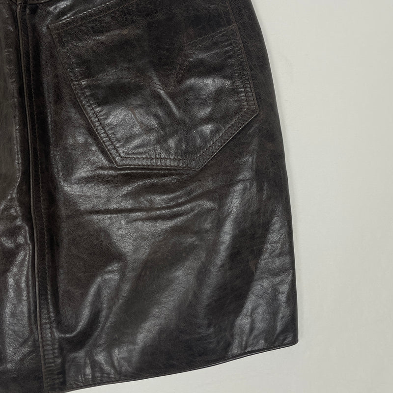 Versace Jeans Leather Mini Skirt