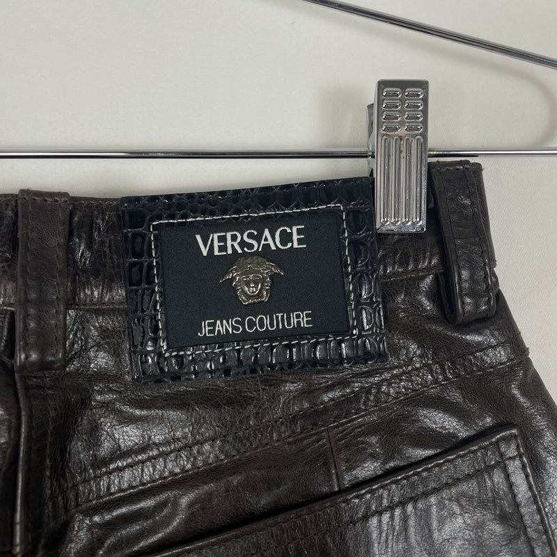 Versace Jeans Leather Mini Skirt