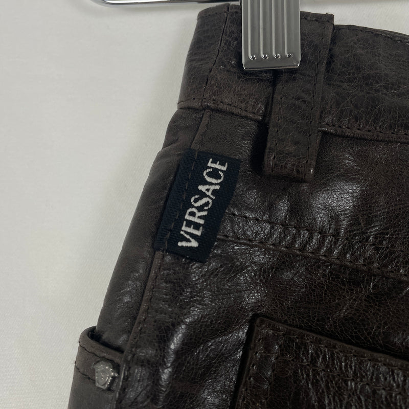 Versace Jeans Leather Mini Skirt