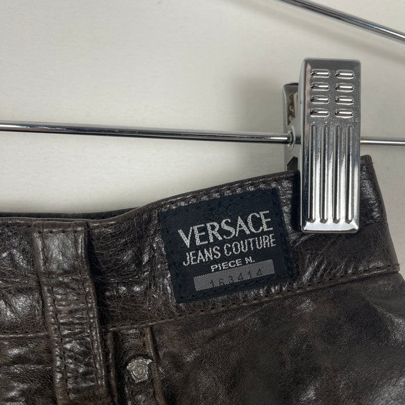 Versace Jeans Leather Mini Skirt