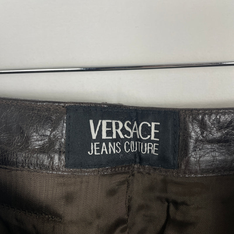 Versace Jeans Leather Mini Skirt