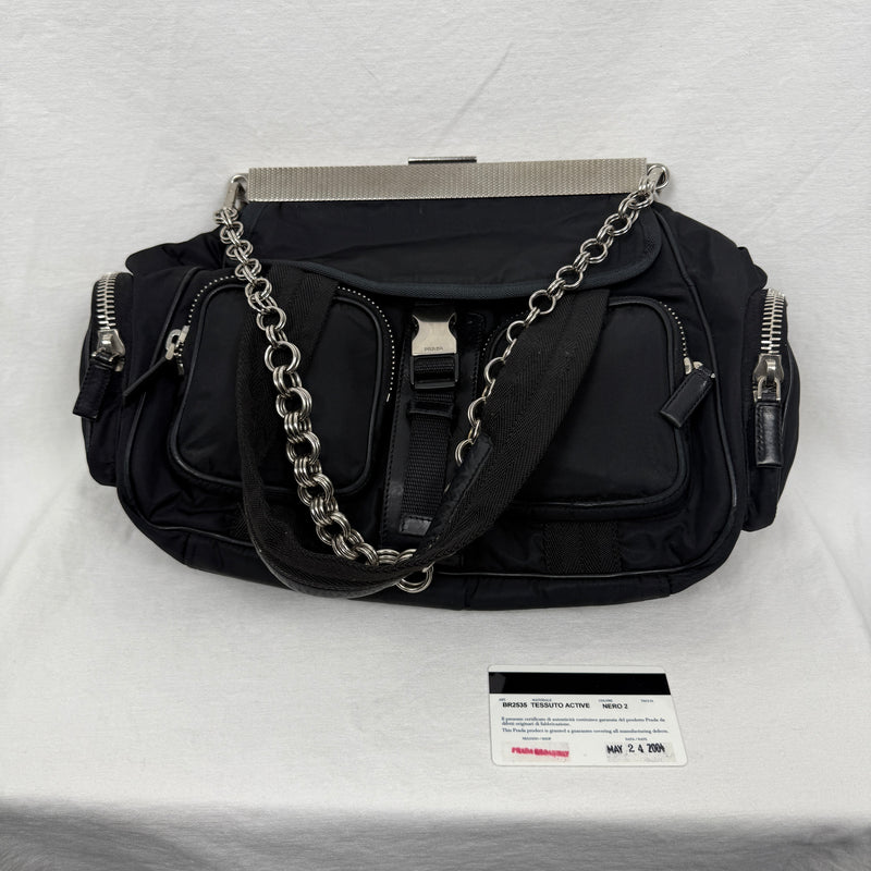 FW04 Prada Cargo Tessuto Bag