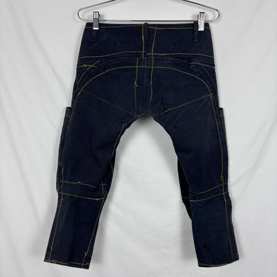 90s Christopher Nemeth Painted Striped 3D Capris