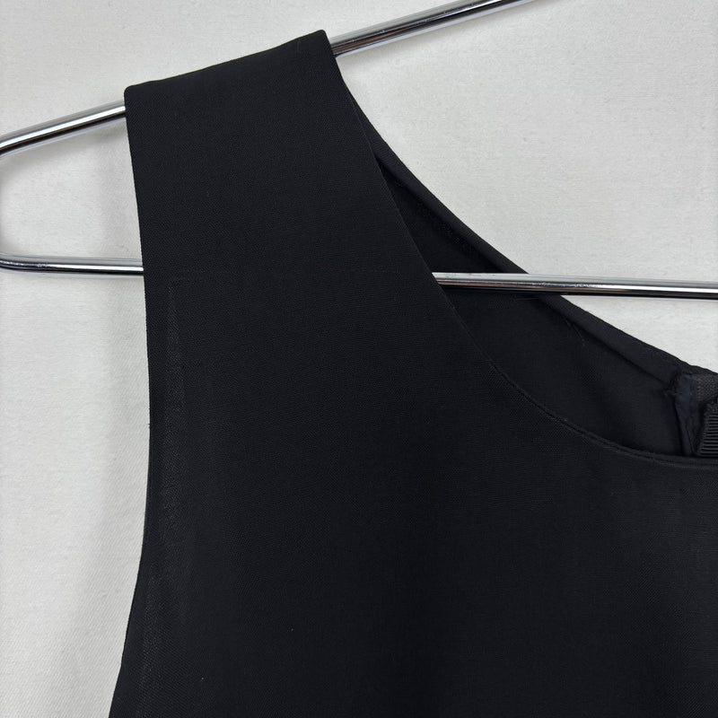 FW06 Prada Pleated Waist Sleeveless Wool Dress