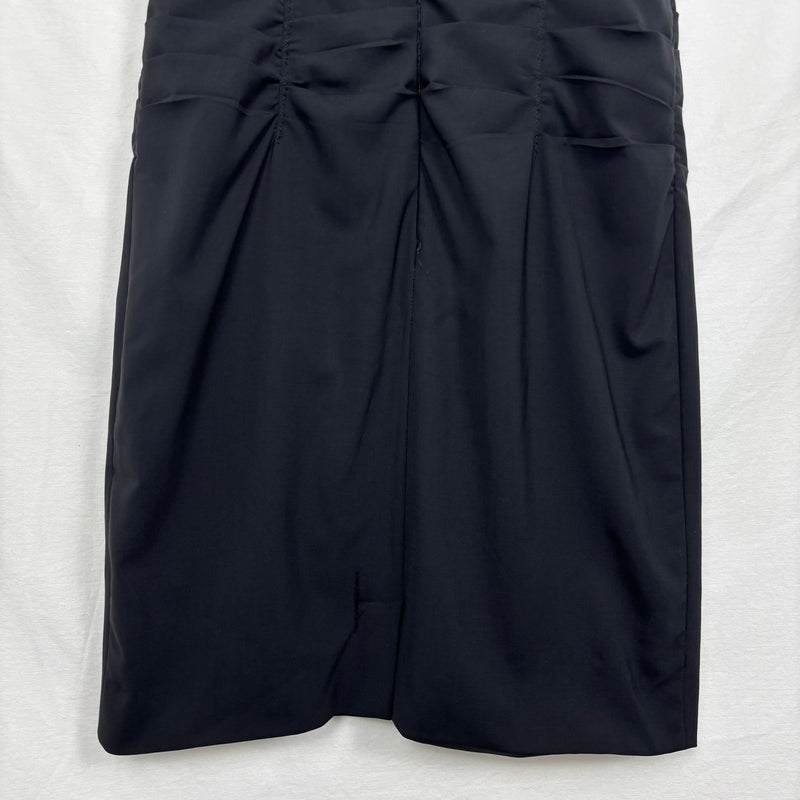 FW06 Prada Pleated Waist Sleeveless Wool Dress