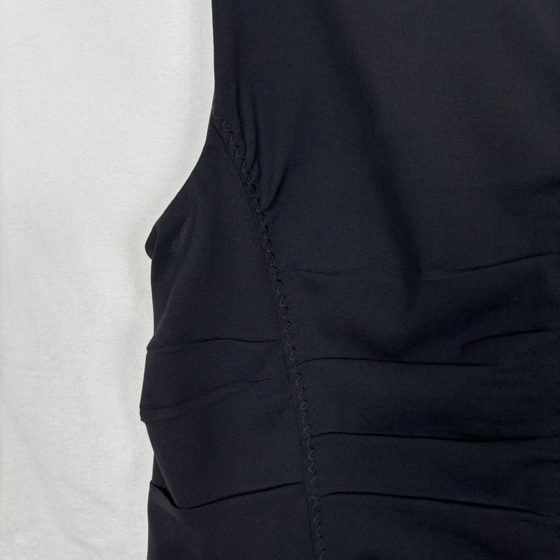 FW06 Prada Pleated Waist Sleeveless Wool Dress