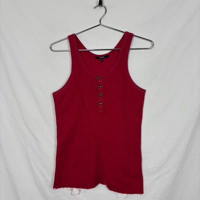 Shellac Asymmetric Distressed Tank Top