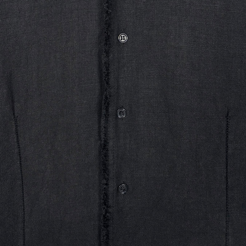Shellac Distressed Woven Button Up