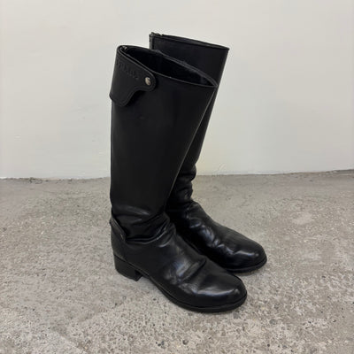00s Prada Calf High Riding Leather Boots