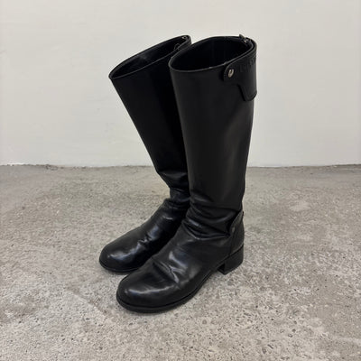 00s Prada Calf High Riding Leather Boots