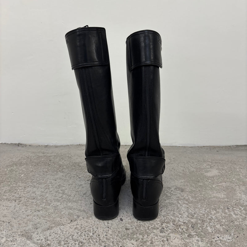 00s Prada Calf High Riding Leather Boots