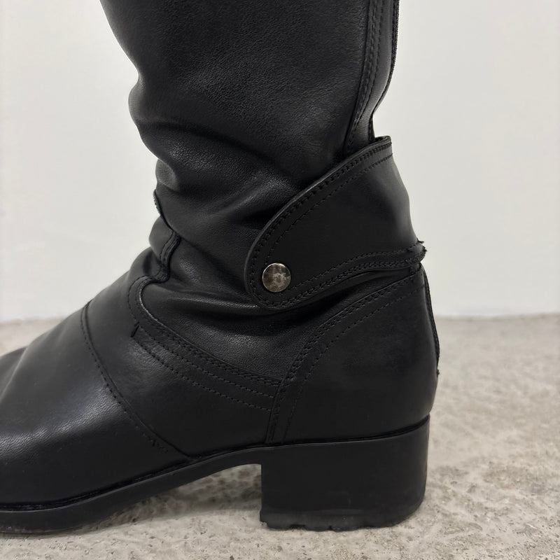 00s Prada Calf High Riding Leather Boots