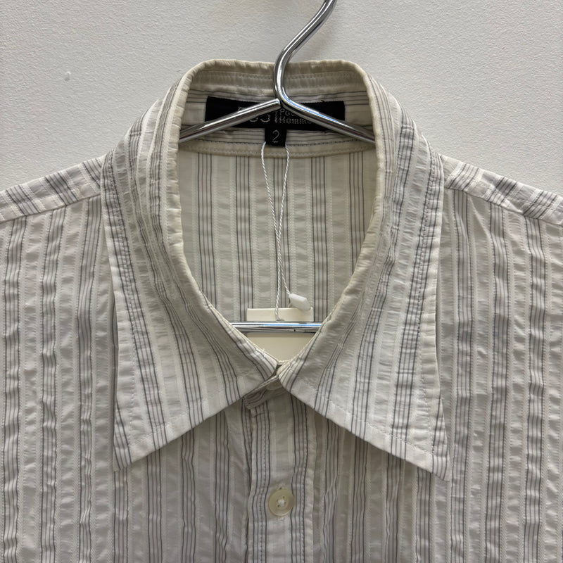 5351 Pour Les Hommes Striped Seersucker Dress Shirt
