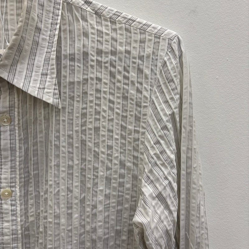 5351 Pour Les Hommes Striped Seersucker Dress Shirt