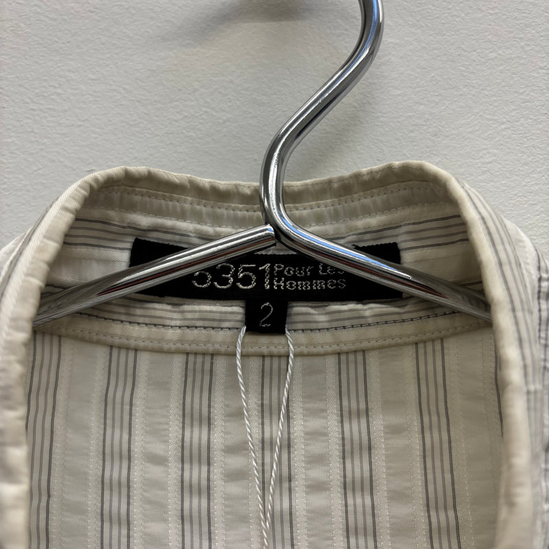 5351 Pour Les Hommes Striped Seersucker Dress Shirt