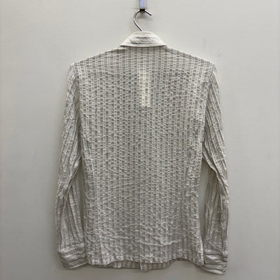 5351 Pour Les Hommes Striped Seersucker Dress Shirt