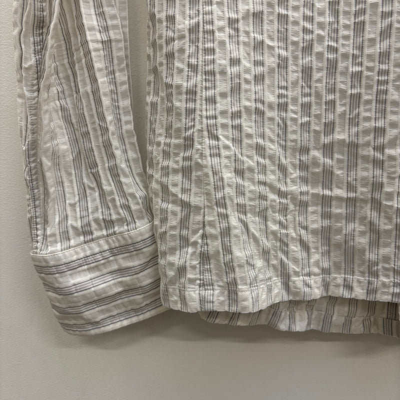 5351 Pour Les Hommes Striped Seersucker Dress Shirt