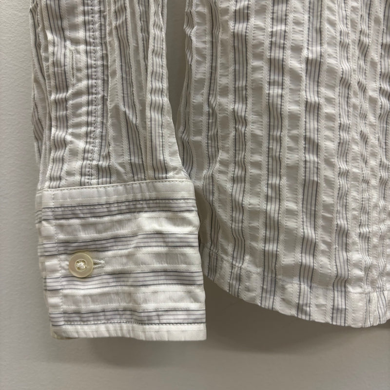 5351 Pour Les Hommes Striped Seersucker Dress Shirt