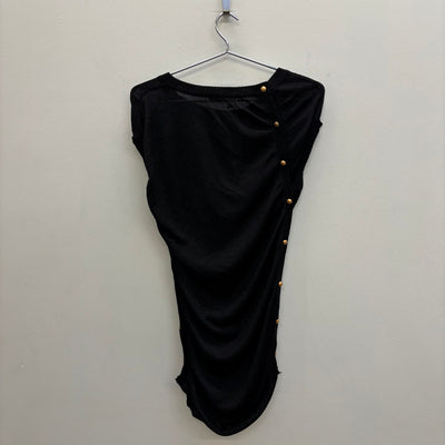 00s Alexander McQueen Asymmetric Button Up Dress