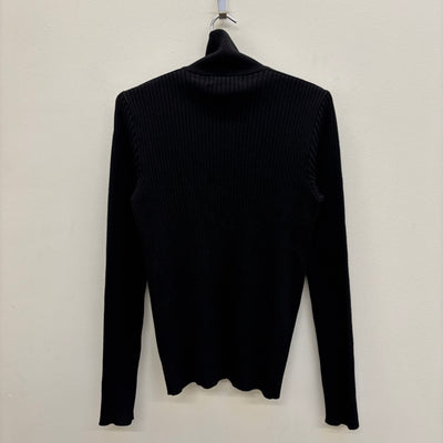 Dolce & Gabbana Black Wool Zip-Up Sweater