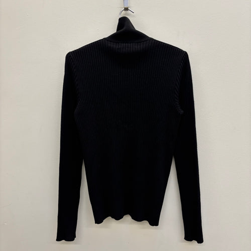 Dolce & Gabbana Black Wool Zip-Up Sweater