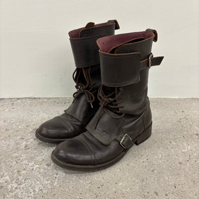 Dolce & Gabbana Buckled Lace Up Combat Boots