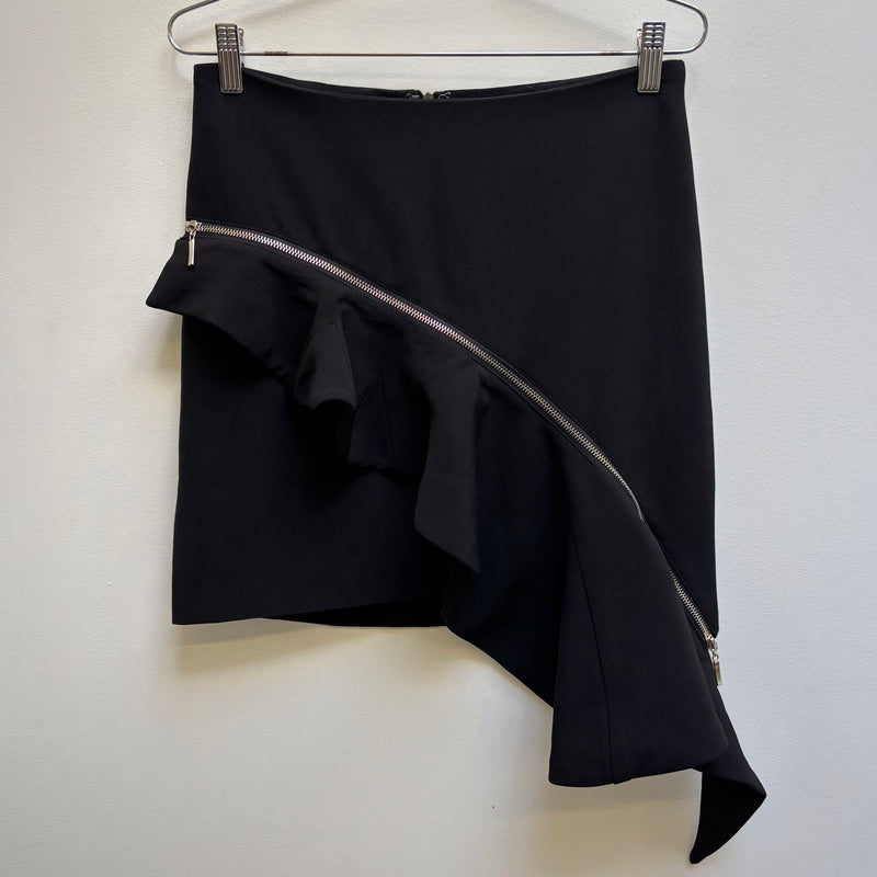 Roberto Cavalli Zipper Ruffle Pencil Skirt