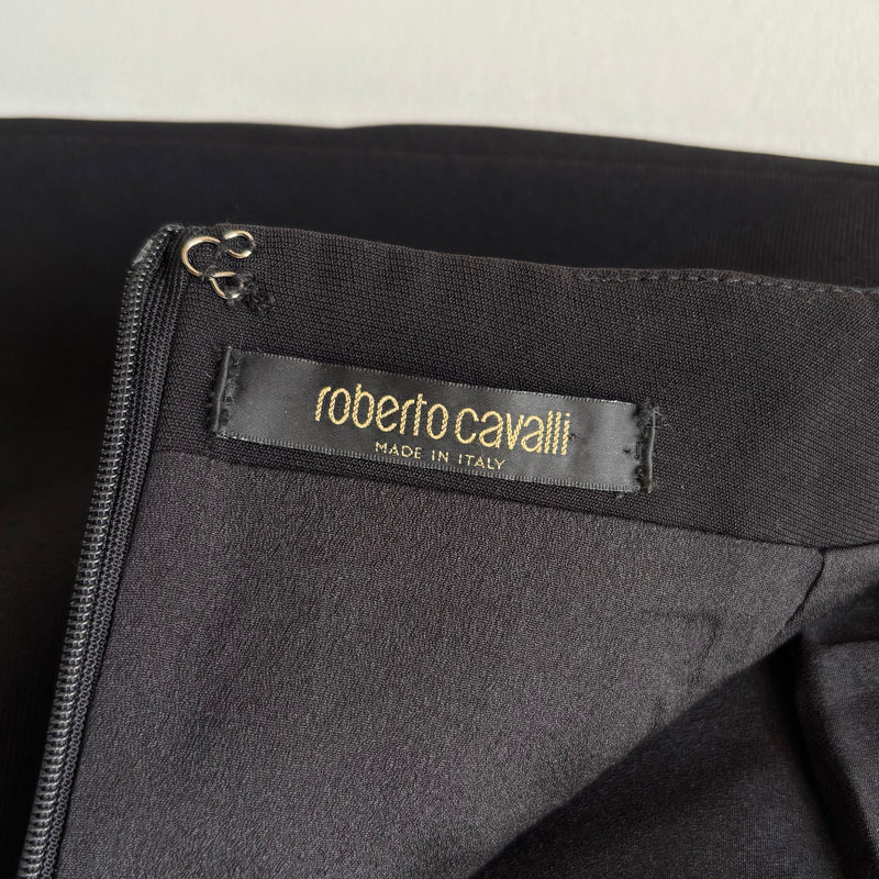 Roberto Cavalli Zipper Ruffle Pencil Skirt