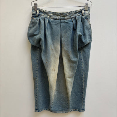 SS22 Maison Margiela Pleated Denim Midi Skirt