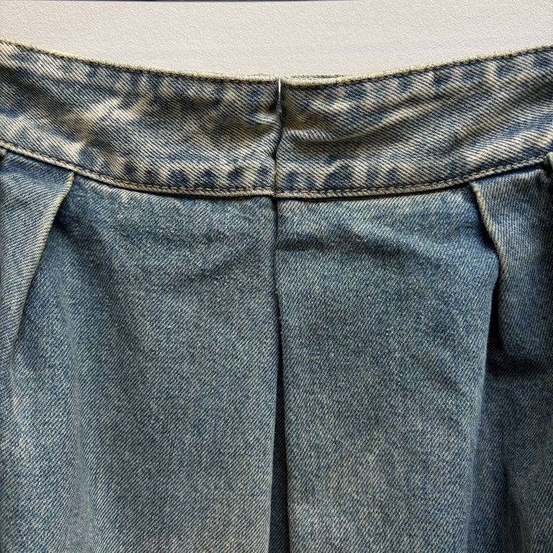 SS22 Maison Margiela Pleated Denim Midi Skirt