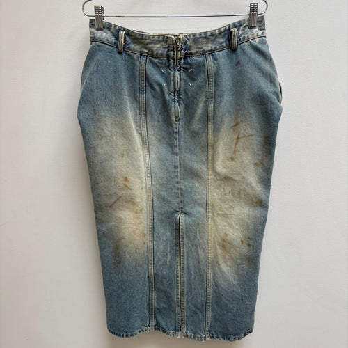 SS22 Maison Margiela Pleated Denim Midi Skirt