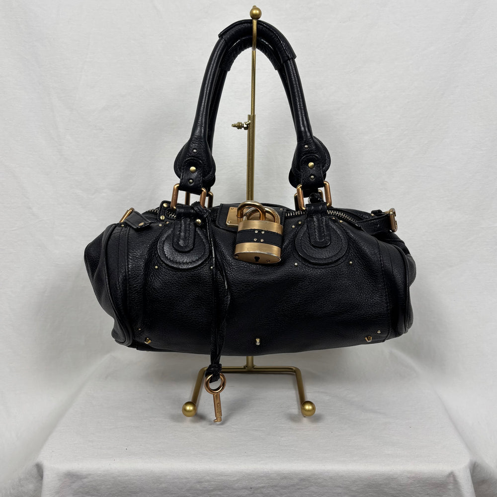 00s Chloé Black Leather Paddington Bag