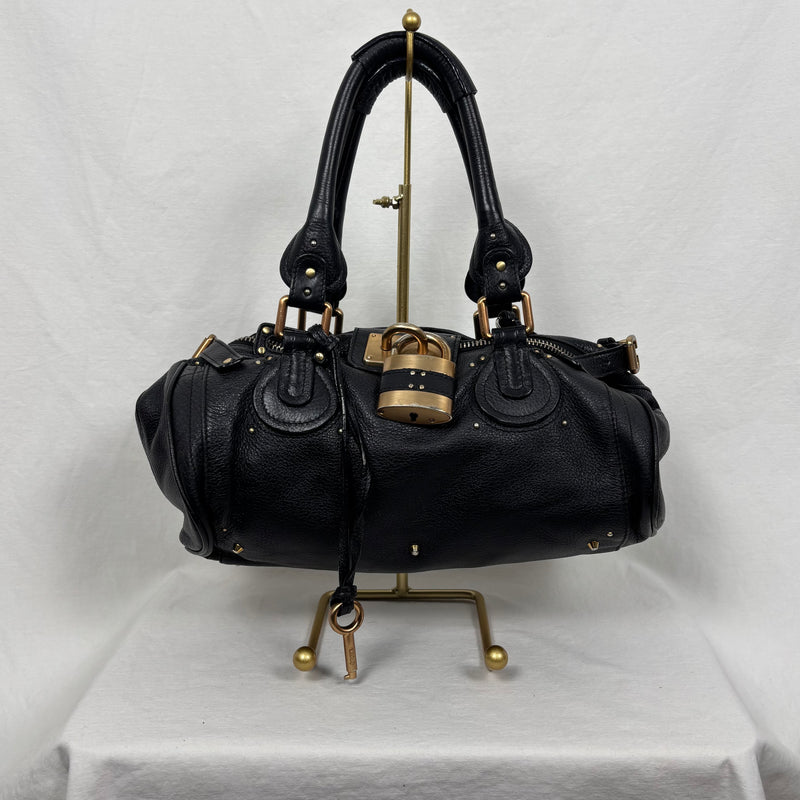 00s Chloé Black Leather Paddington Bag – Boketto