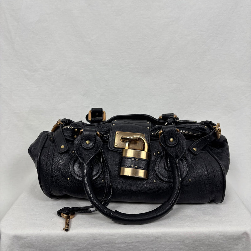 00s Chloé Black Leather Paddington Bag