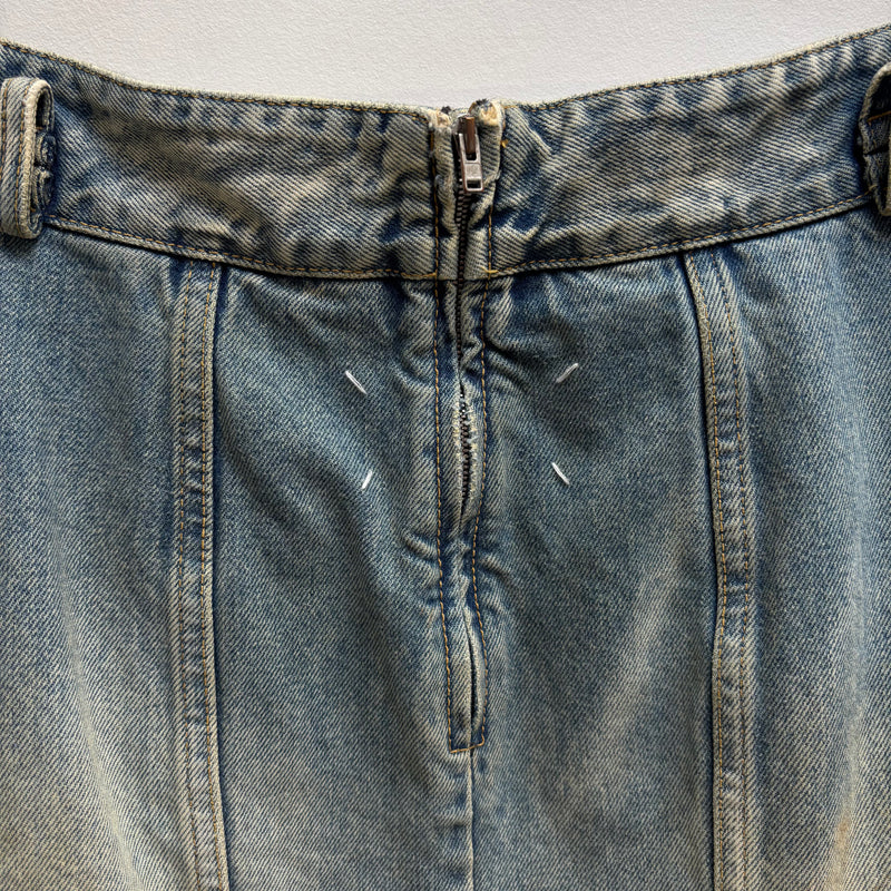 SS22 Maison Margiela Pleated Denim Midi Skirt