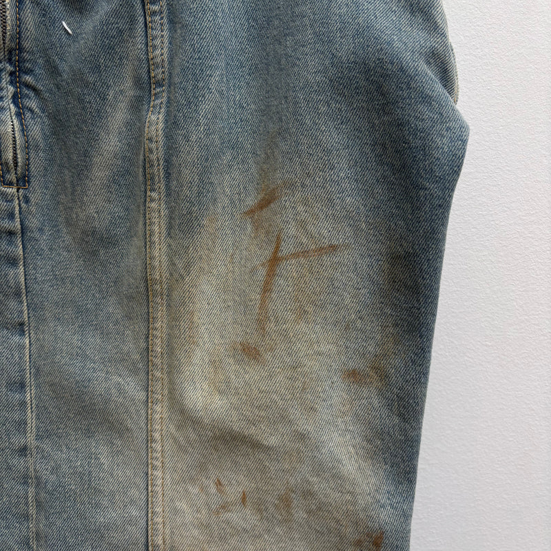 SS22 Maison Margiela Pleated Denim Midi Skirt