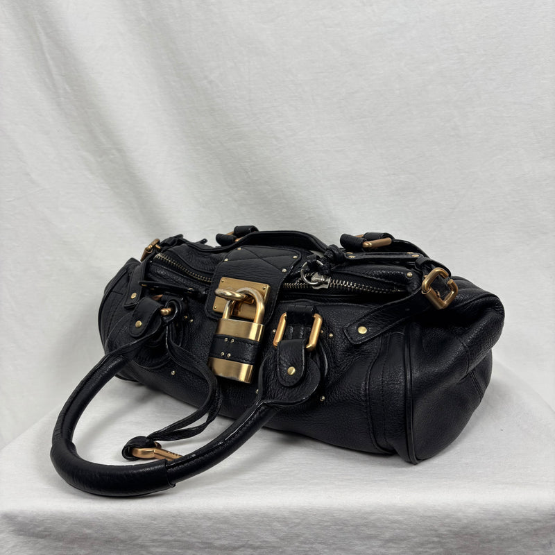 00s Chloé Black Leather Paddington Bag