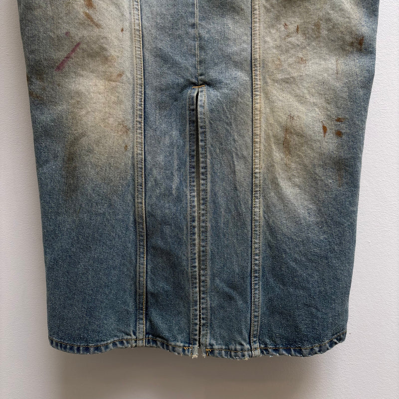 SS22 Maison Margiela Pleated Denim Midi Skirt