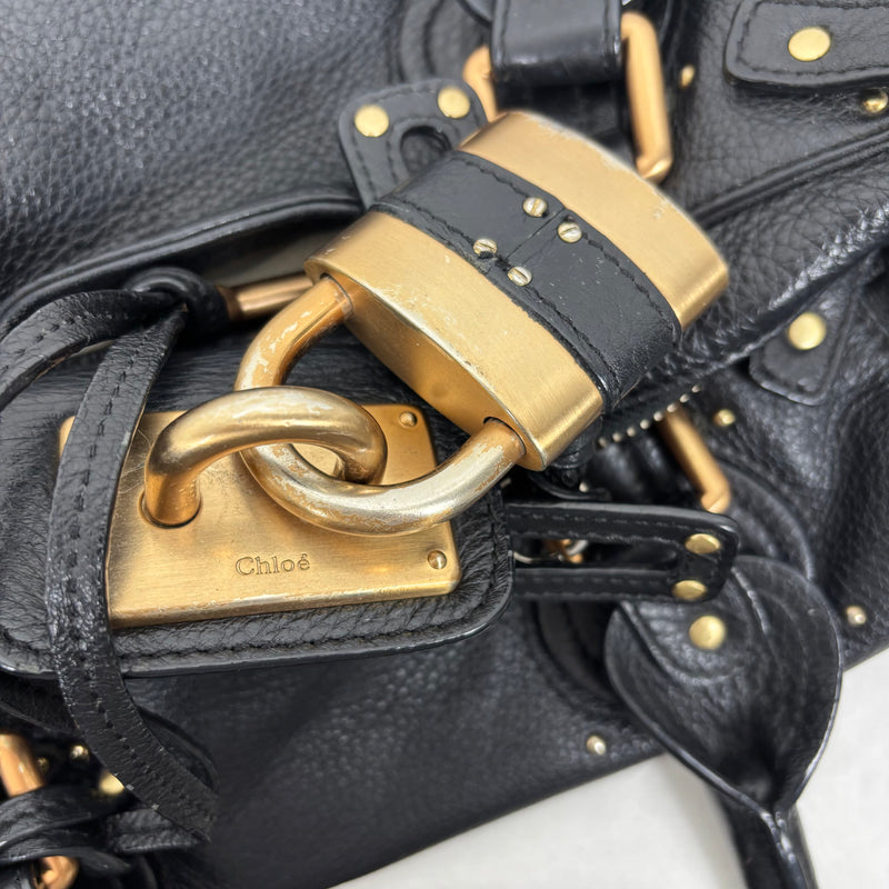 00s Chloé Black Leather Paddington Bag