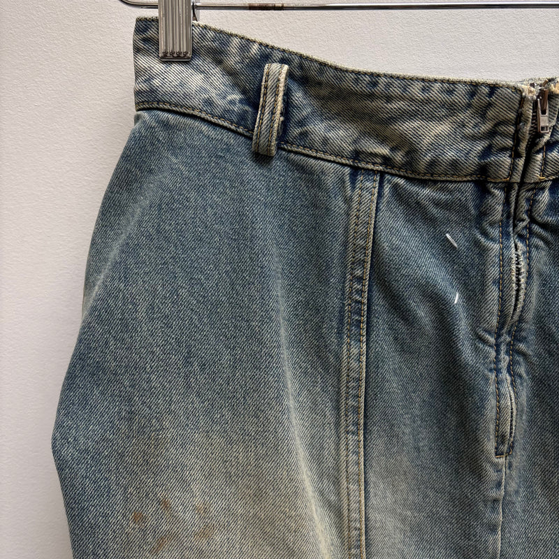 SS22 Maison Margiela Pleated Denim Midi Skirt