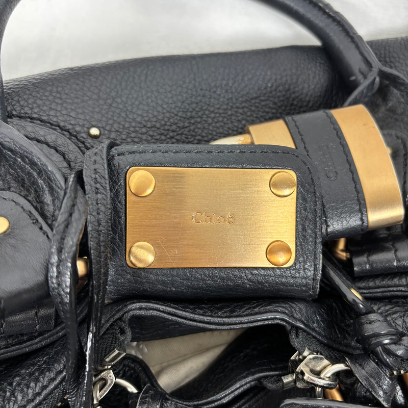 00s Chloé Black Leather Paddington Bag