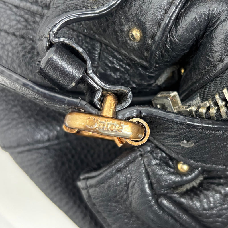 00s Chloé Black Leather Paddington Bag