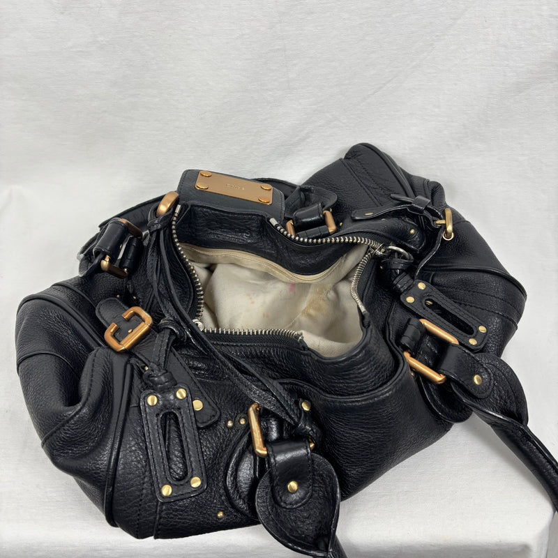 00s Chloé Black Leather Paddington Bag