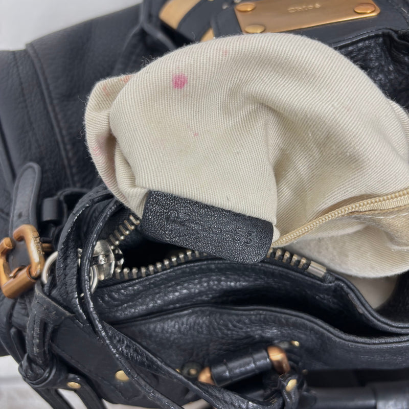00s Chloé Black Leather Paddington Bag