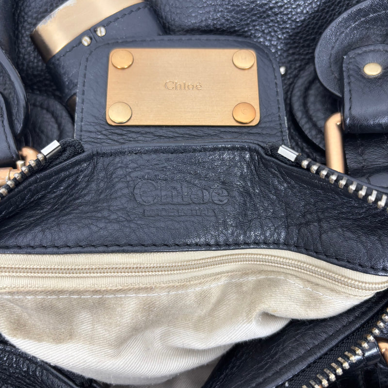 00s Chloé Black Leather Paddington Bag